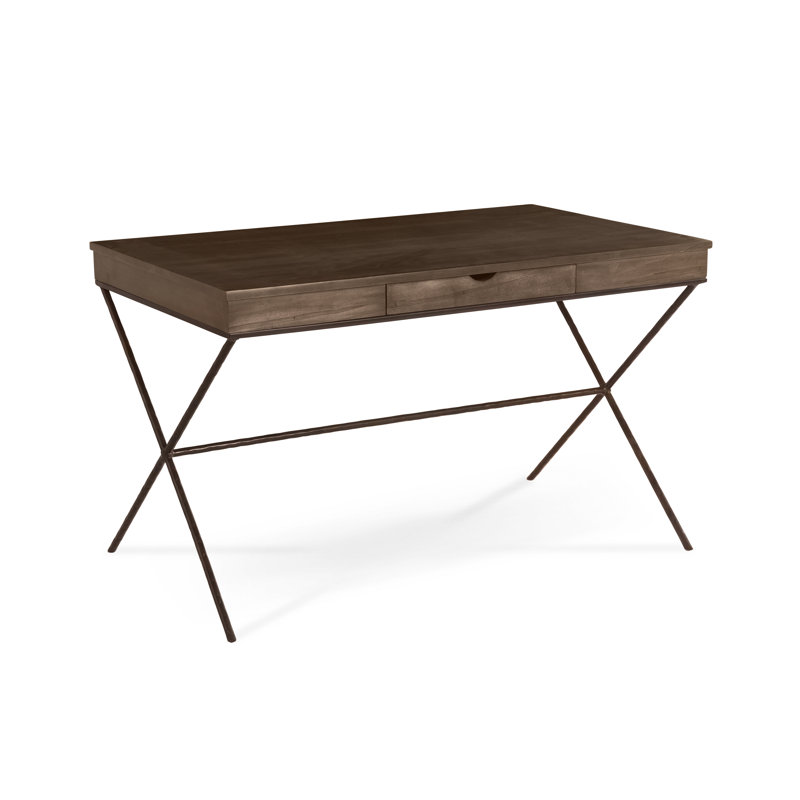 Abbott Solid Wood Writing Desk, Glazed Hudson, Alpine
