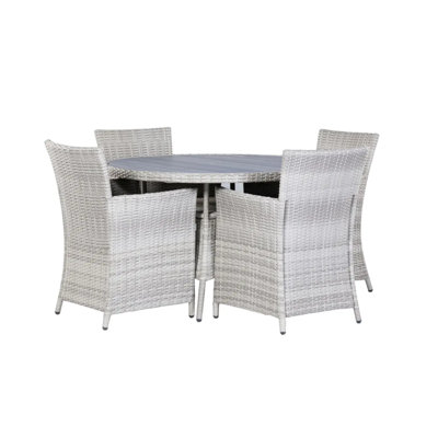 4 - Person Patio Dining Set Round Table with Cushions Included