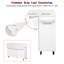 Îlot de cuisine 50,7 po avec rangement et poubelle inclinable avec rangement-699341348