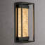Luminaire mural d'extérieur à DEL H15 "avec luminaire d'extérieur noir mat et capteur de crépuscule à l'aube avec lanterne murale en verre texturé fabriquée à la main