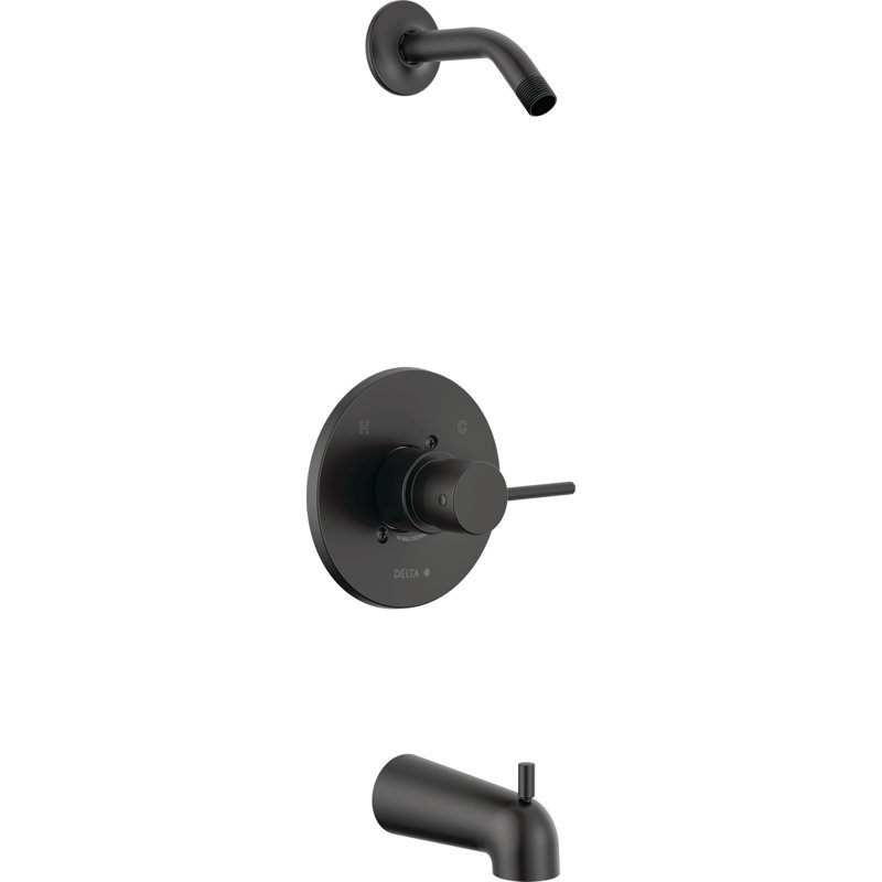 Modern Monitor 14 Series Tub & Shower Trim -Less Head, Matte Black