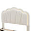 Upholstered Flower-Shape Bed, Elegant Flowers Headboard With LED Light Strip-173319014-173319015