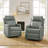 Giselle 26.5" Wide Manual Swivel Rocker Recliner with Metal Base-671010835