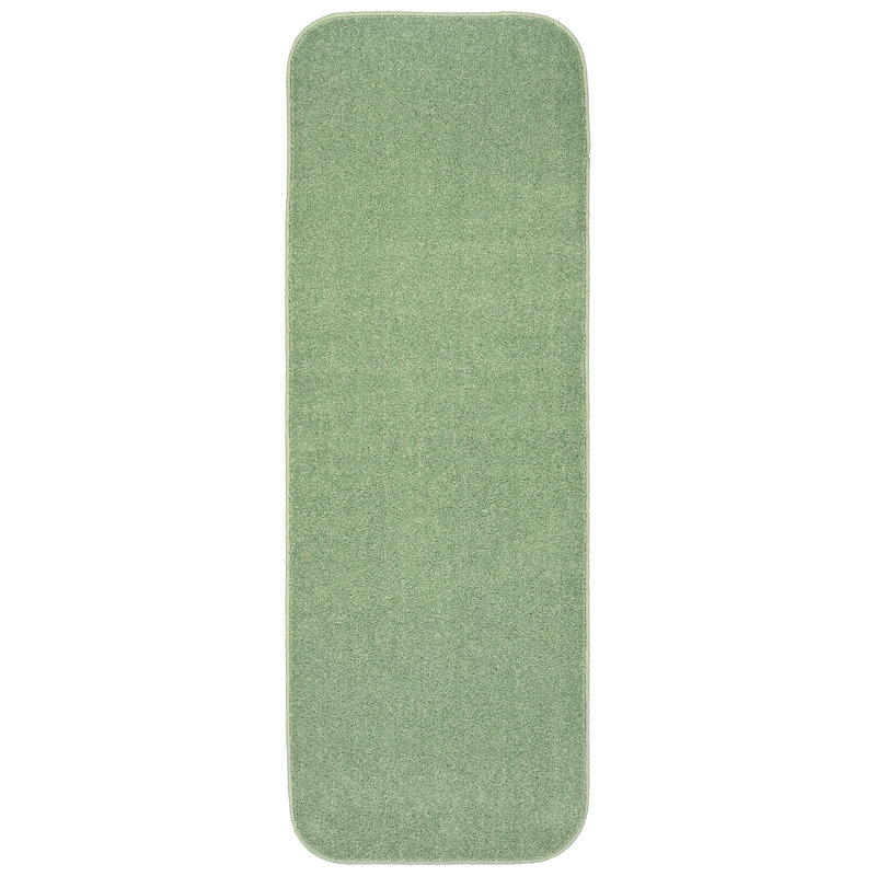 Monarrez Nylon Bath Rug with Non-Slip Backing, Single- 60" L x 22" W, Deep Fern
