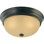 Whetsel 3-Light Indoor 15"W Antique Bronze Simple Round Flush Mount with Sepia Bowl Shade