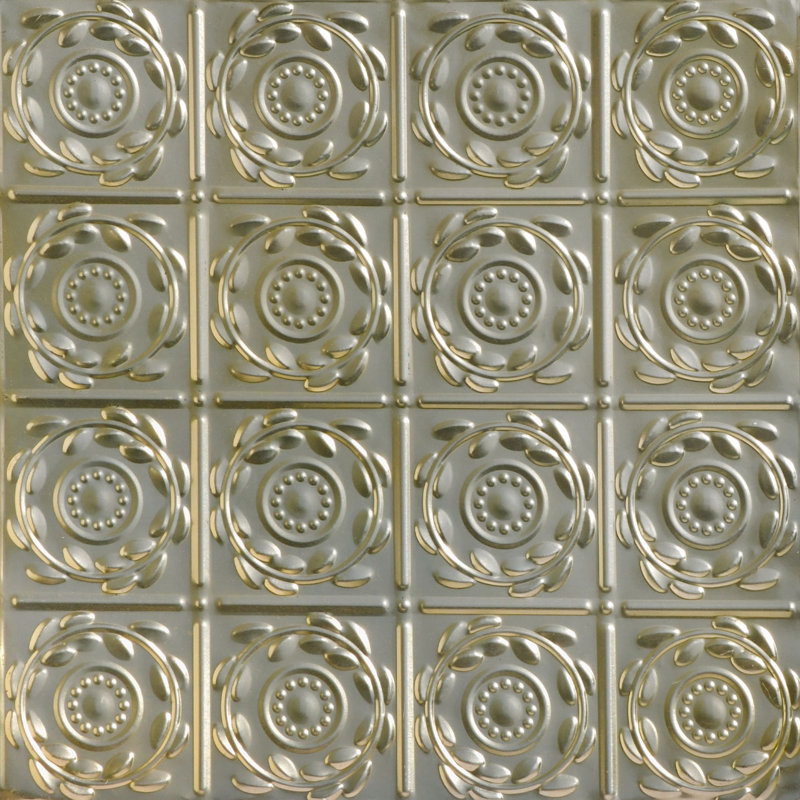 Carreau de plafond suspendu en fer 2 pi x 2 pi Crowning Glory, Pépite d'or