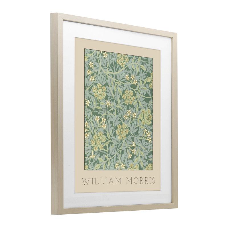 Reproduction sous verre William William Green Tones, conception par Lil 'Rue, Récolte de pin sous cadre en verre