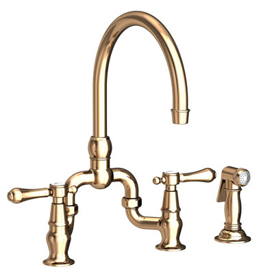 Chesterfield Kitchen Bridge Faucet with Side Spray