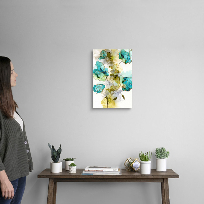« Flower faces II » par Jennifer Goldberger, reproduction d’art sur toile, Toile tendue, H 18 po x l 12 po x P 1,25 po