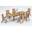 8 Seats 9 Pcs Grade-A Teak Wood Dining Set: 122" Atnas Double Extension Rectangle Table And 8 Ashely Folding Reclining Arm Chairs #11AS2808-1890463530