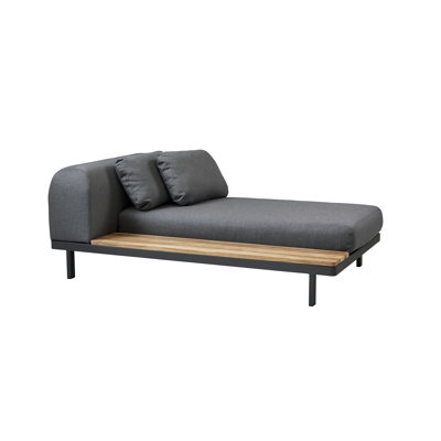Space 2-Seater Module Sofa - Gray/Teak