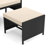 5 Pieces Outdoor Wicker Patio Conversation Set With Cushions And Ottoman-855094272