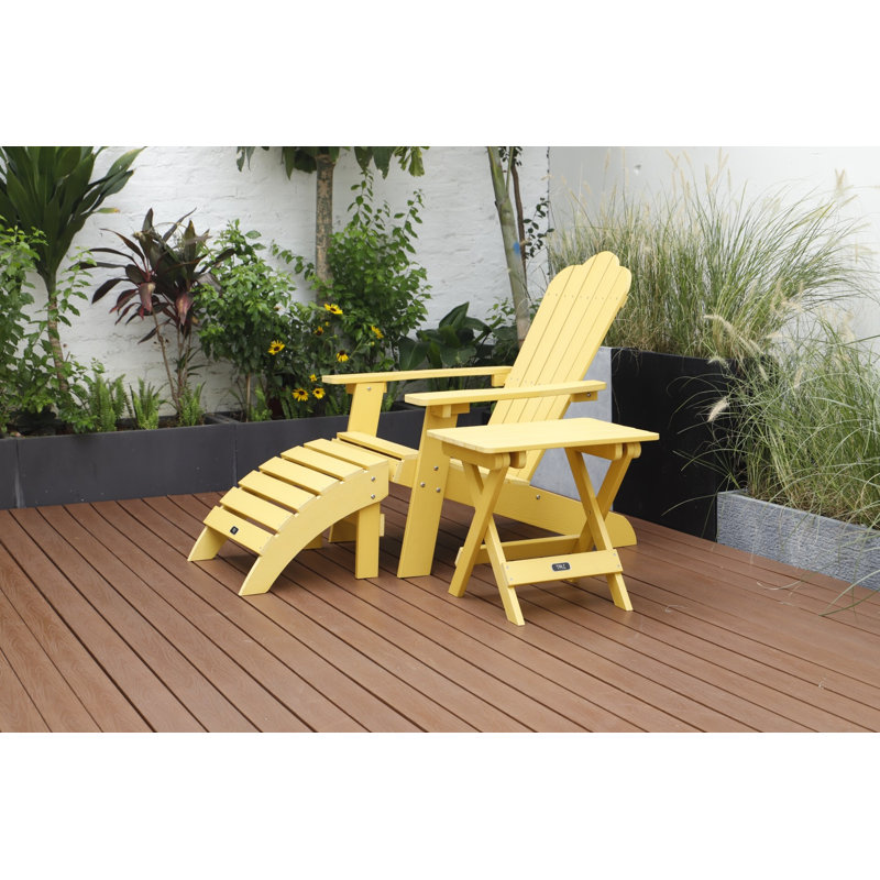 Jarratt Outdoor Adirondack Chair, Yellow