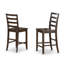 Ensemble bistro 9 pièces à hauteur de comptoir comprenant une table carrée avec piédestal et 8 chaises de cuisine, Cappuccino-98589824-129910329-129910326
