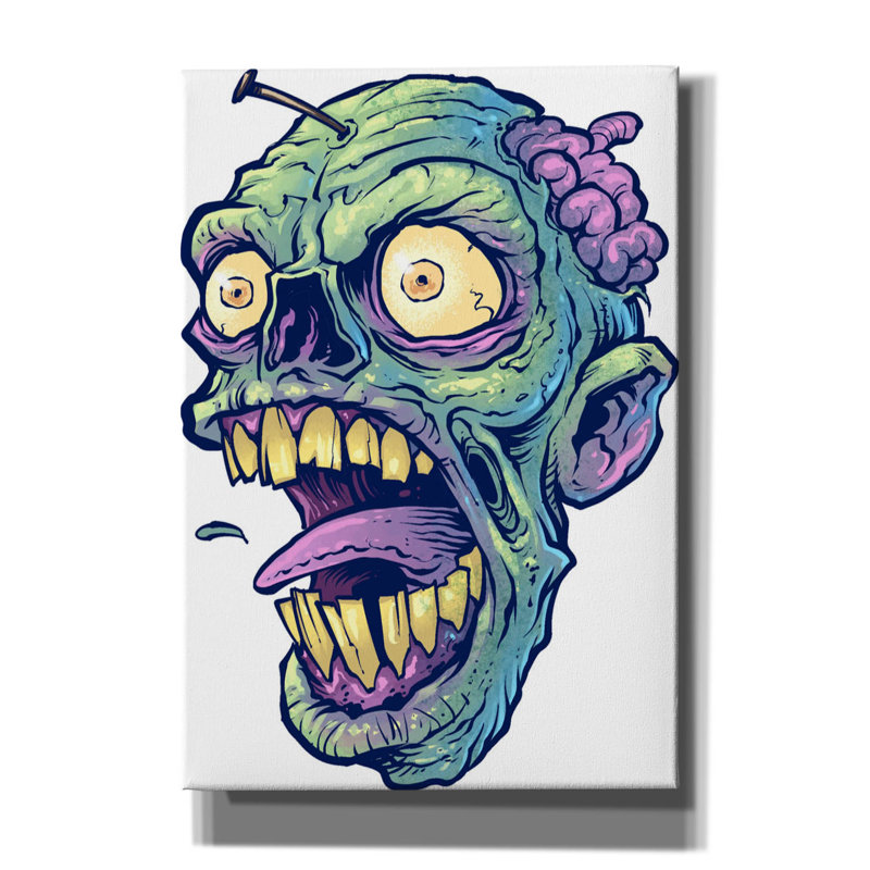 Makhzane " Zombie Pattern Head 03 ", 26" H x 18" W x 0.75" D