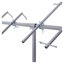 36 in. Steel Auto Paint Stand with Adjustable Hood Hanger and Spray Rack, Silver