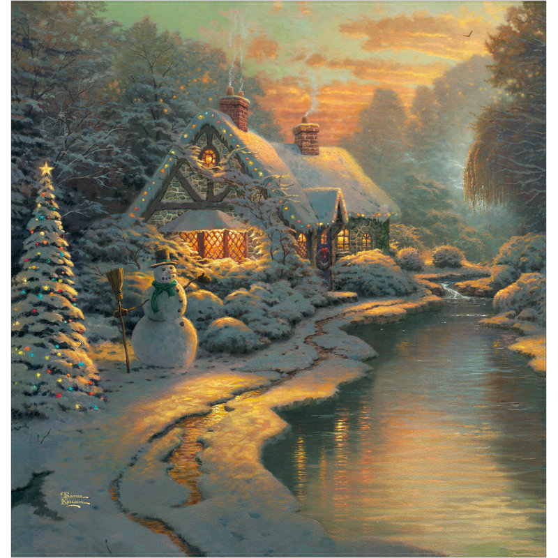 Thomas Kinkade Christmas Evening Shower Curtain