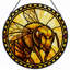 Panneau de vitrail abeille 12 "H 12"-1197824537