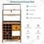 Support à vin autoportant avec support et tiroir en verre Kitchen Bakers Rack-1640550642