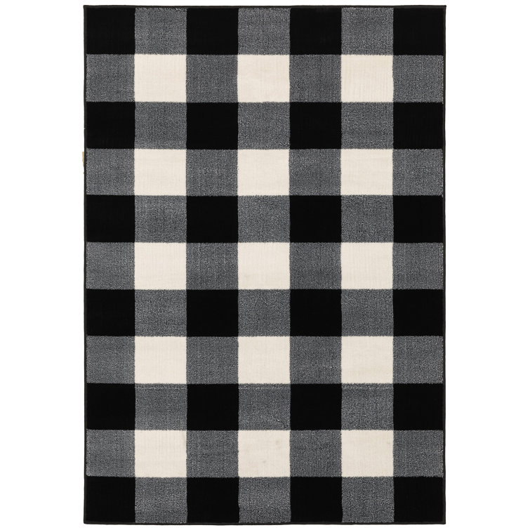 Schoffer Synthetic Gingham Indoor Rug