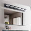 Miroir de coiffeuse moderne à 6 lumières à DEL noires pour salle de bain et maquillage-595981062