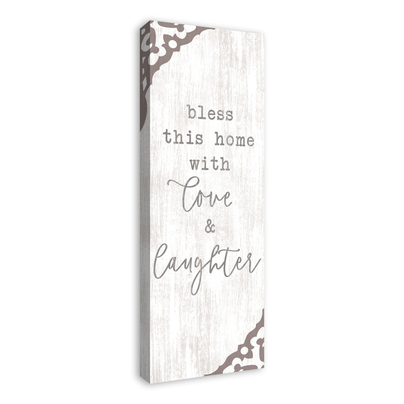 «Bless This Home With Love And Laughter», reproduction sur toile
