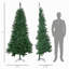 Demi-arbre de Noël artificiel 7 pi avec 52 branches, ouverture automatique, base en acier