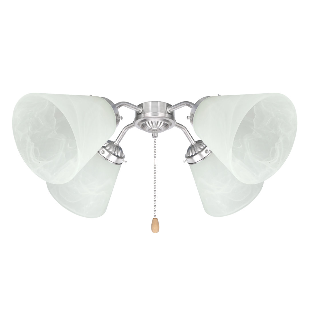 Analynn 4.75'' H x 4.75'' W Glass Bell Ceiling Fan Fitter Shade (Set of 4) Lark Manor™