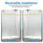 49"-54" W x 72" H Single Sliding Frameless Shower Door in Brushed Gold with 1/4" (6mm) Clear Tempered Glass, Stainless Steel Frame, Large Handle-121553199