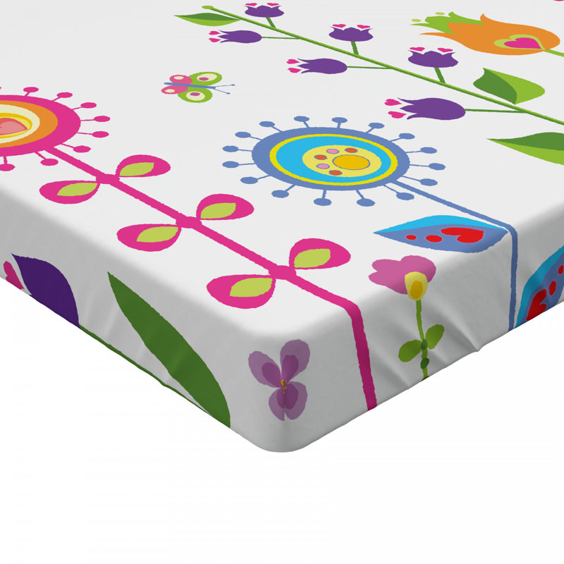 Microfiber Floral Fitted Sheet, Queen Fitted Sheet