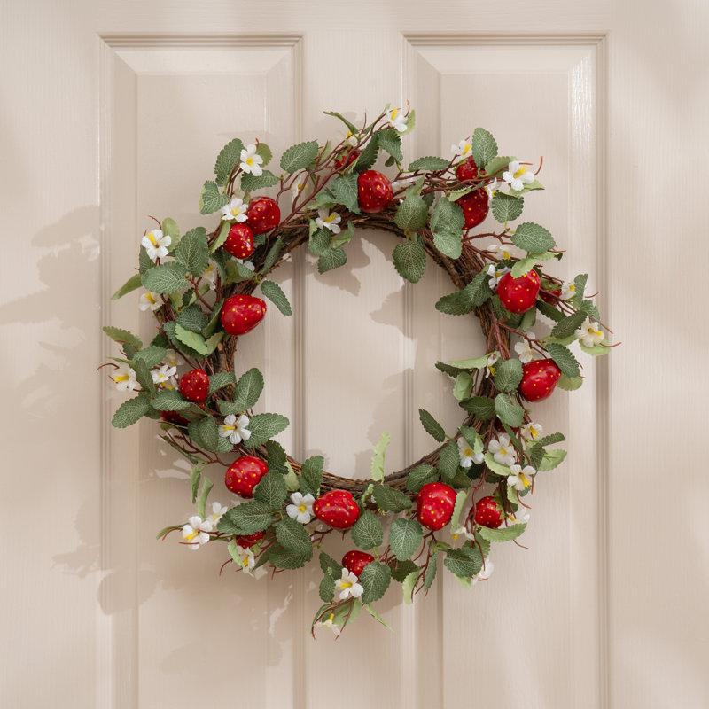 55cm Red Strawberry Wreath