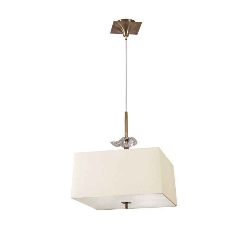 4 - Light Antique Brass Square/Rectangle Pendant