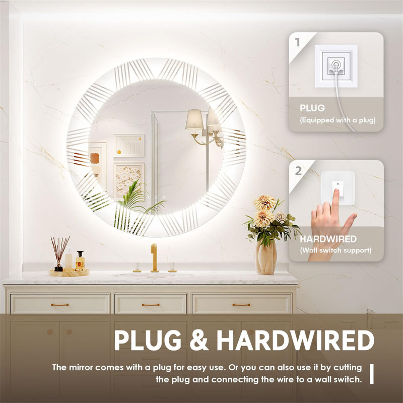 Deaysia Round Mirror