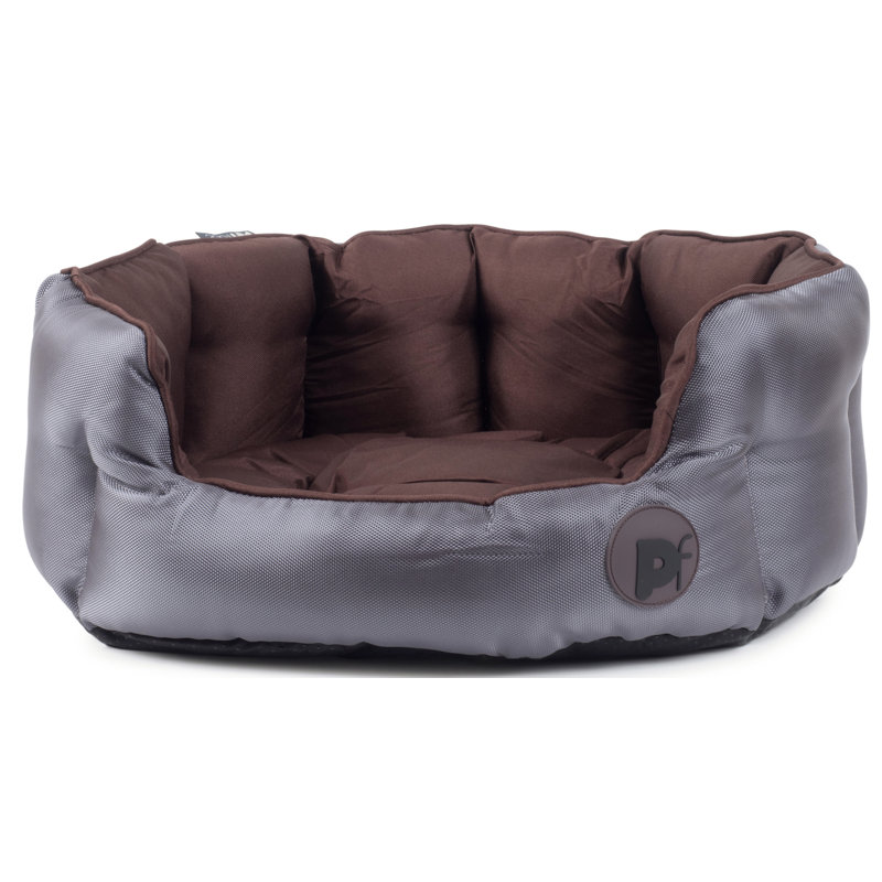 Oxford Orthopedic Pet Bed, Grey/Brown, 59cm W x 52cm D x 23cm H