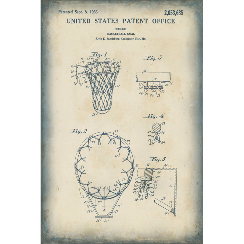 Patented Sport VI by Studio W - Print on Canvas, 122 cm H x 81 cm W, Wrapped Canvas