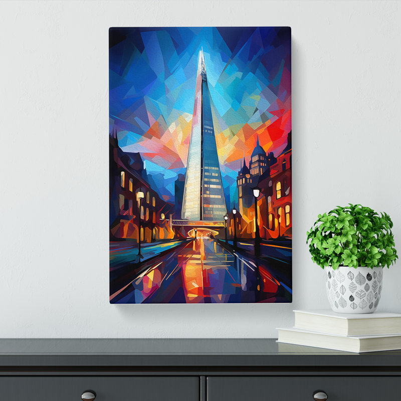 The Shard Cubism - Art Prints - Wrapped Canvas, 60cm H x 40cm W x 3cm D