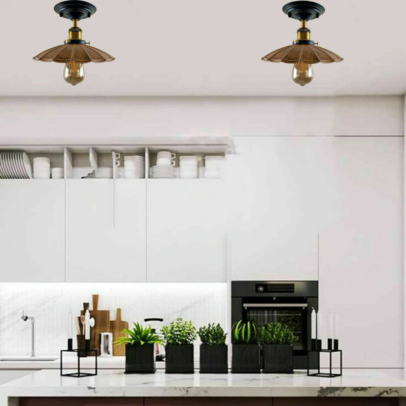 Kurth Semi Flush Mount, Brushed Copper