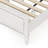 Mid-Century Modern Solid Wood Platform Bed with Cross-patterned Headboard-612561341-612561340
