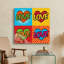 Art mural en verre trempé «LOVE» 20 po x 20 po Pop Art Romance