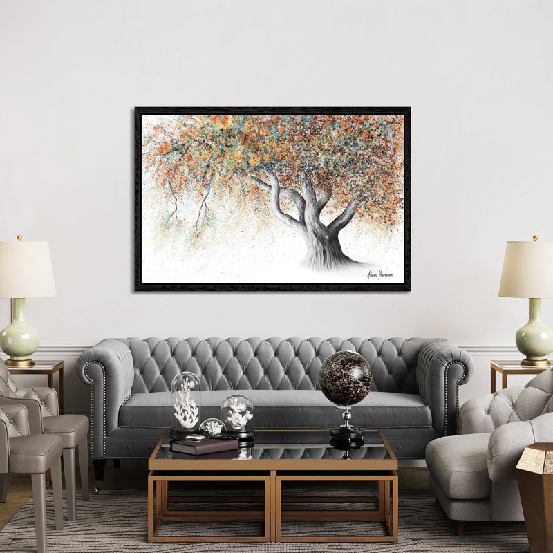 Rusty Autumn Tree by Ashvin Harrison - Wrapped Canvas Print, Black Framed, 152.5 cm H x 101.5 cm W