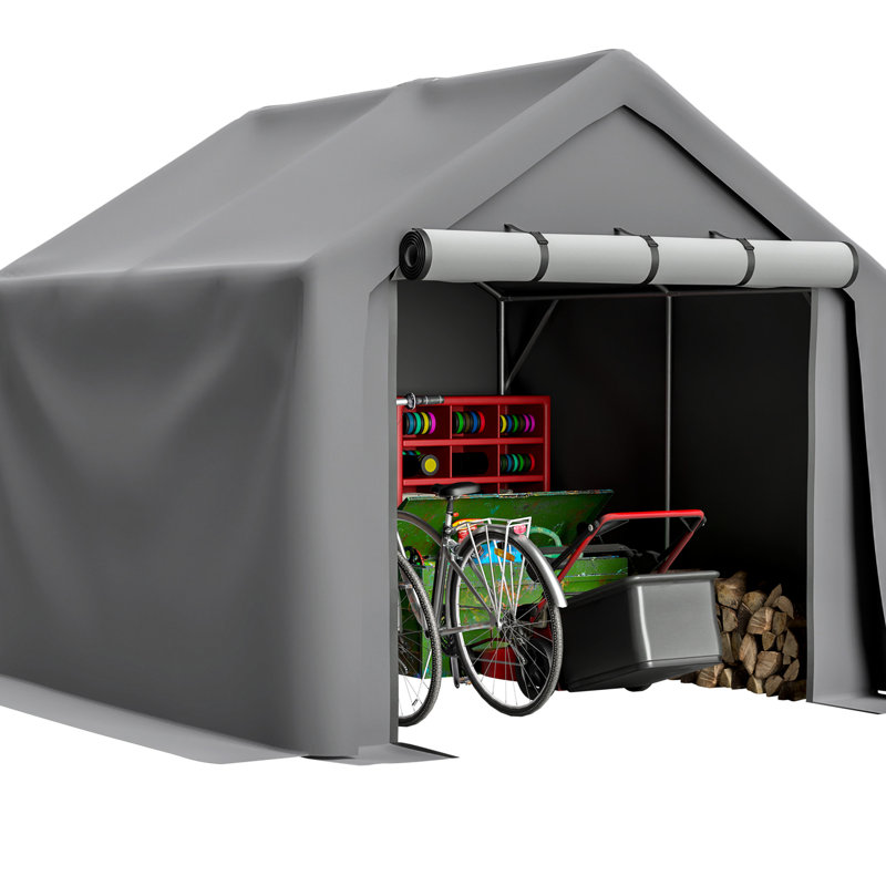 Très grand abri d'extérieur 8 pi x 8 pi, renfort géométrique imperméable, installation rapide, circulation d'air pour les sangles de fixation coupe-vent multifonctionnelles, sol renforcé