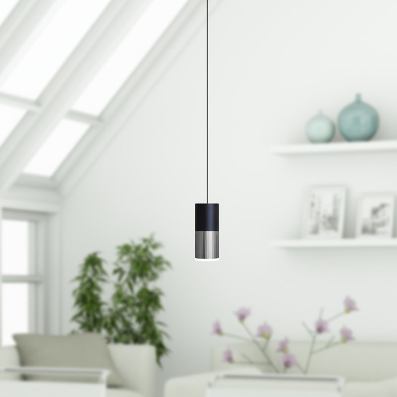 Grecia 1 - Light Single Pendant, Black/Nickel