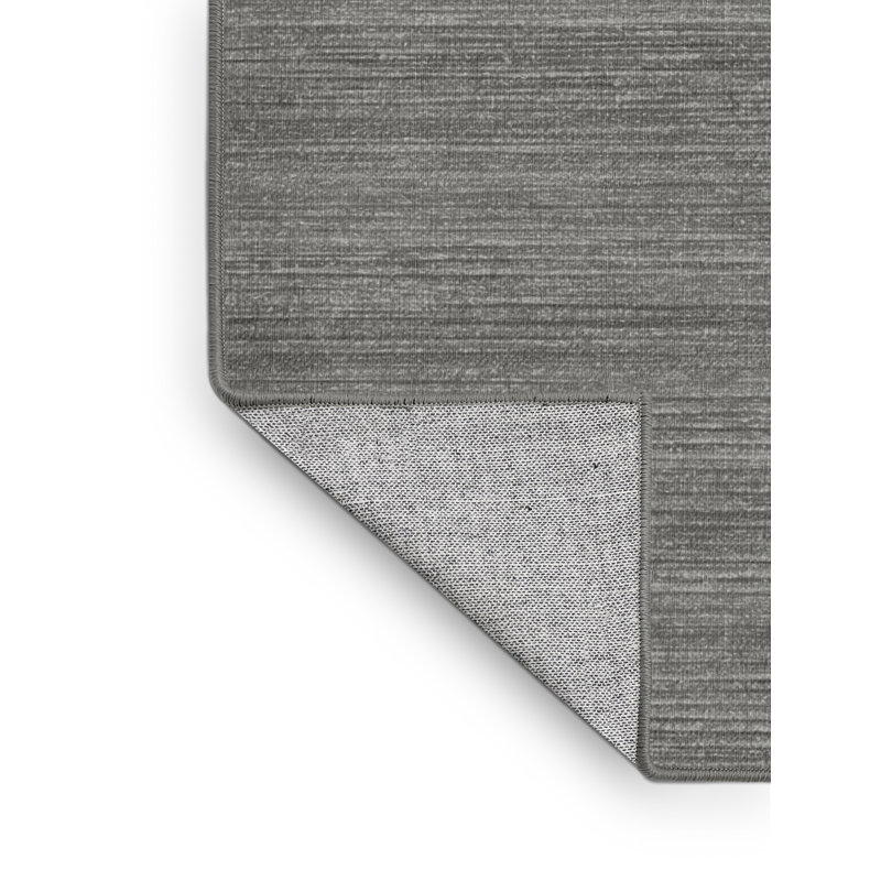 Machine Washable Solid Gray Area Rug, Runner 2' x 5'