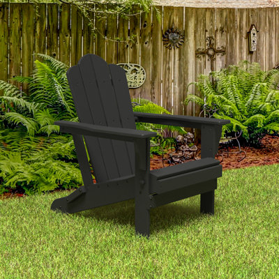 POLYWOOD Folding Adirondack Chair by Ebern Designs