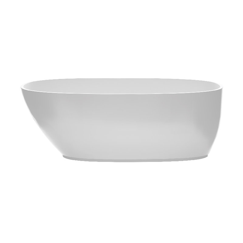 Boutique Lydia Air Bath Tub, Matte White, 21.5" H x 66" L x 32" W