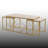 2 Pieces Metal Frame Rectangle Elite Coffee Table Set