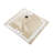 Semi Recessed Bathroom Sink, 20.08 x 18.31 Inch Rectangular White Ceramic Vessel Sink with Overflow and 3 Faucet Holes, Drop in Modern Lavatory Vanity Bath Wash Bowl Basin Rectangle Small Space