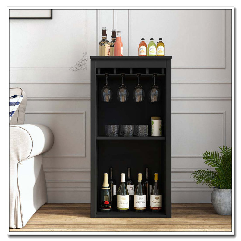 Tablettes de rangement modulaires pour bar à vin avec huche