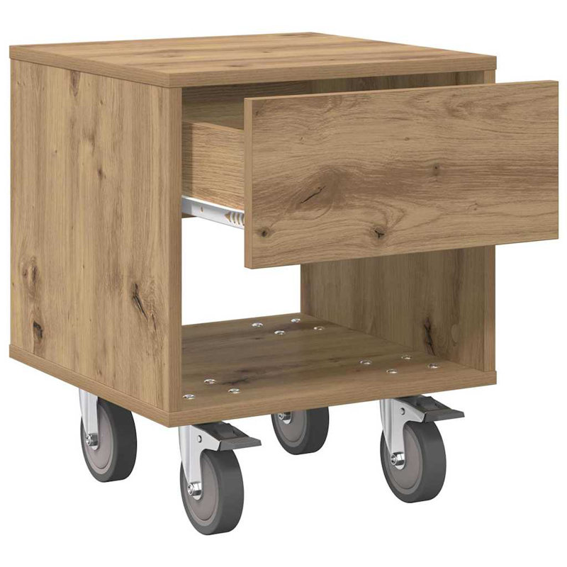 40.5 cm W Bedside Table, Taupe