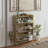 Natural Bohemia Style Shoe Cabinet with 3 Rattan Flip Drawers, 3 Cube Shelves, and 1 Storage Drawer for Hallway and Entryway-500984117
